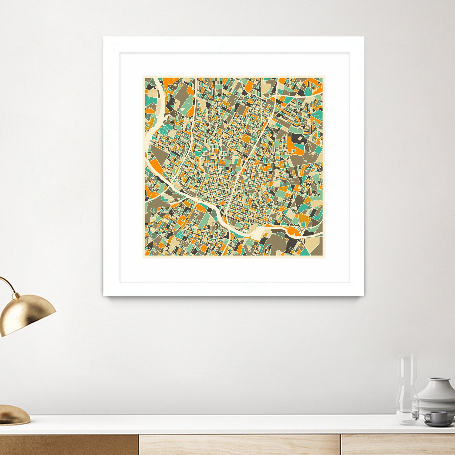 Austin Texas by Jazzberry Blue on GIANT ART - orange vector illustration