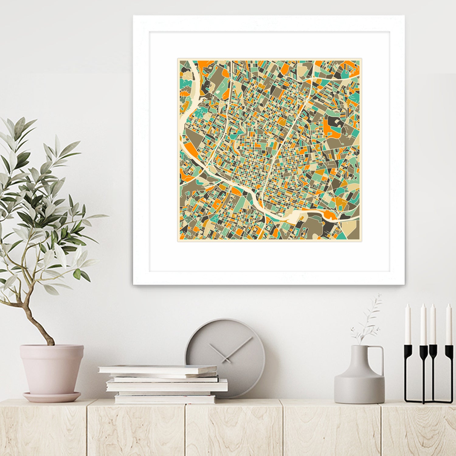 Austin Texas by Jazzberry Blue on GIANT ART - orange vector illustration