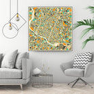 Austin Texas by Jazzberry Blue on GIANT ART - orange vector illustration