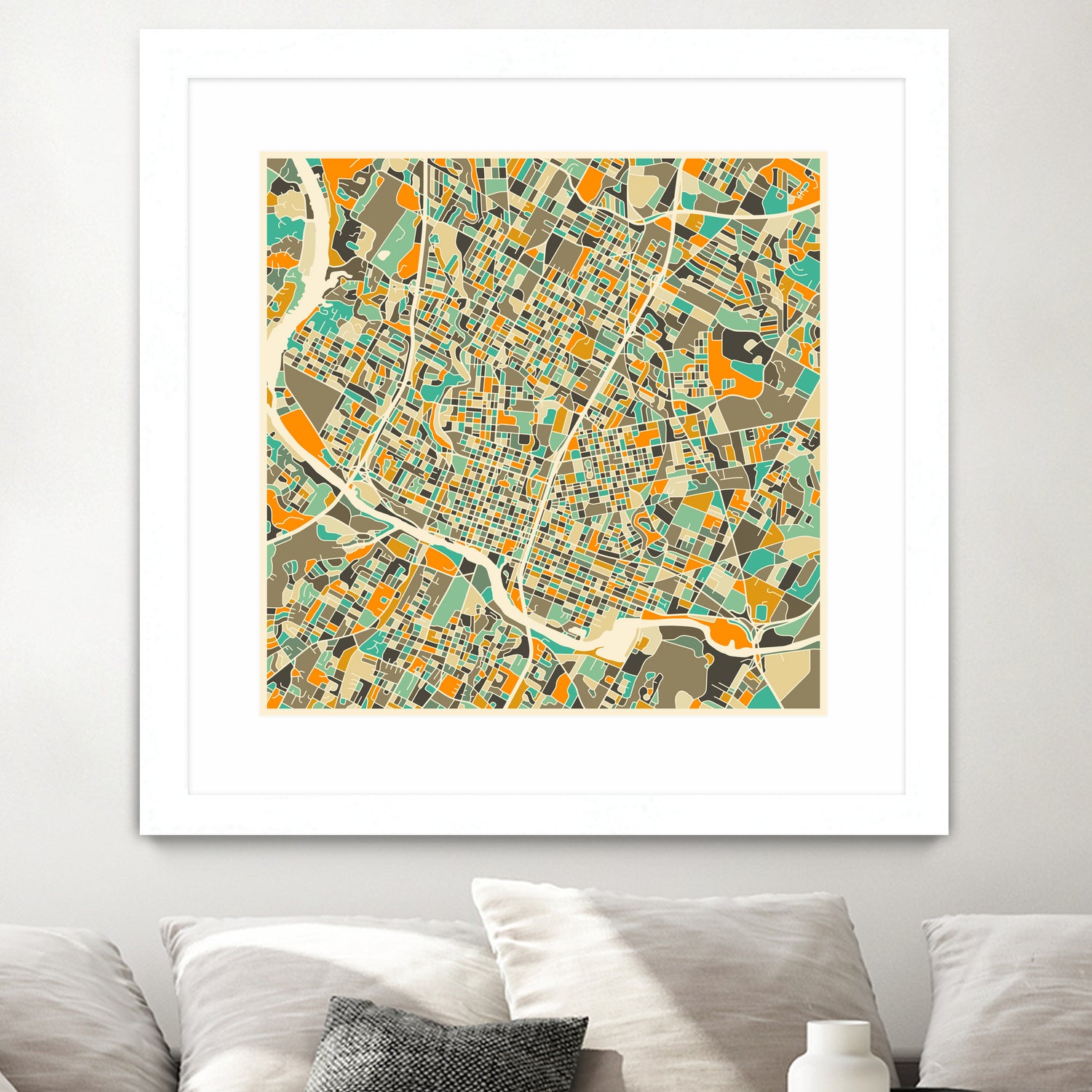 Austin Texas by Jazzberry Blue on GIANT ART - orange vector illustration