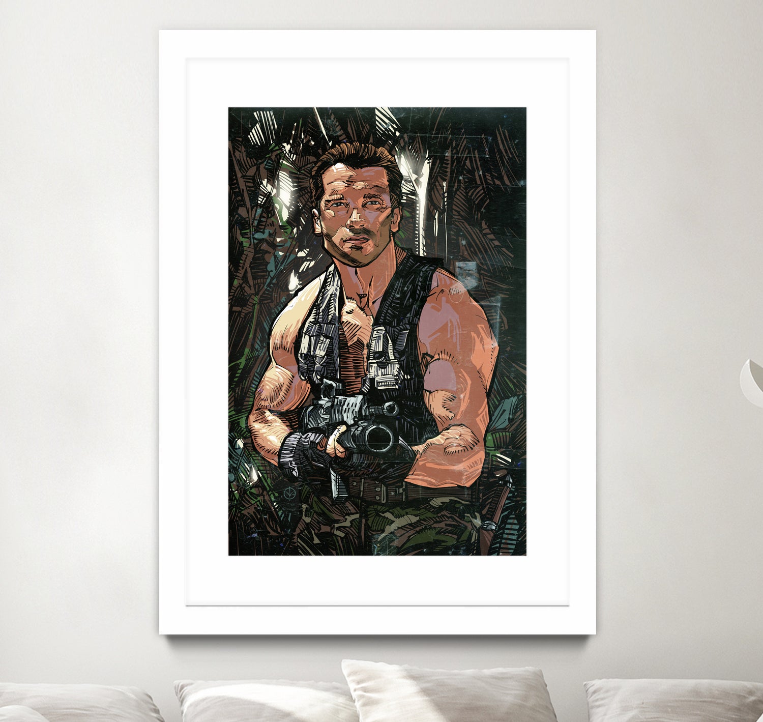 Arnold Schwarzenegger by Nikita Abakumov on GIANT ART - green digital painting