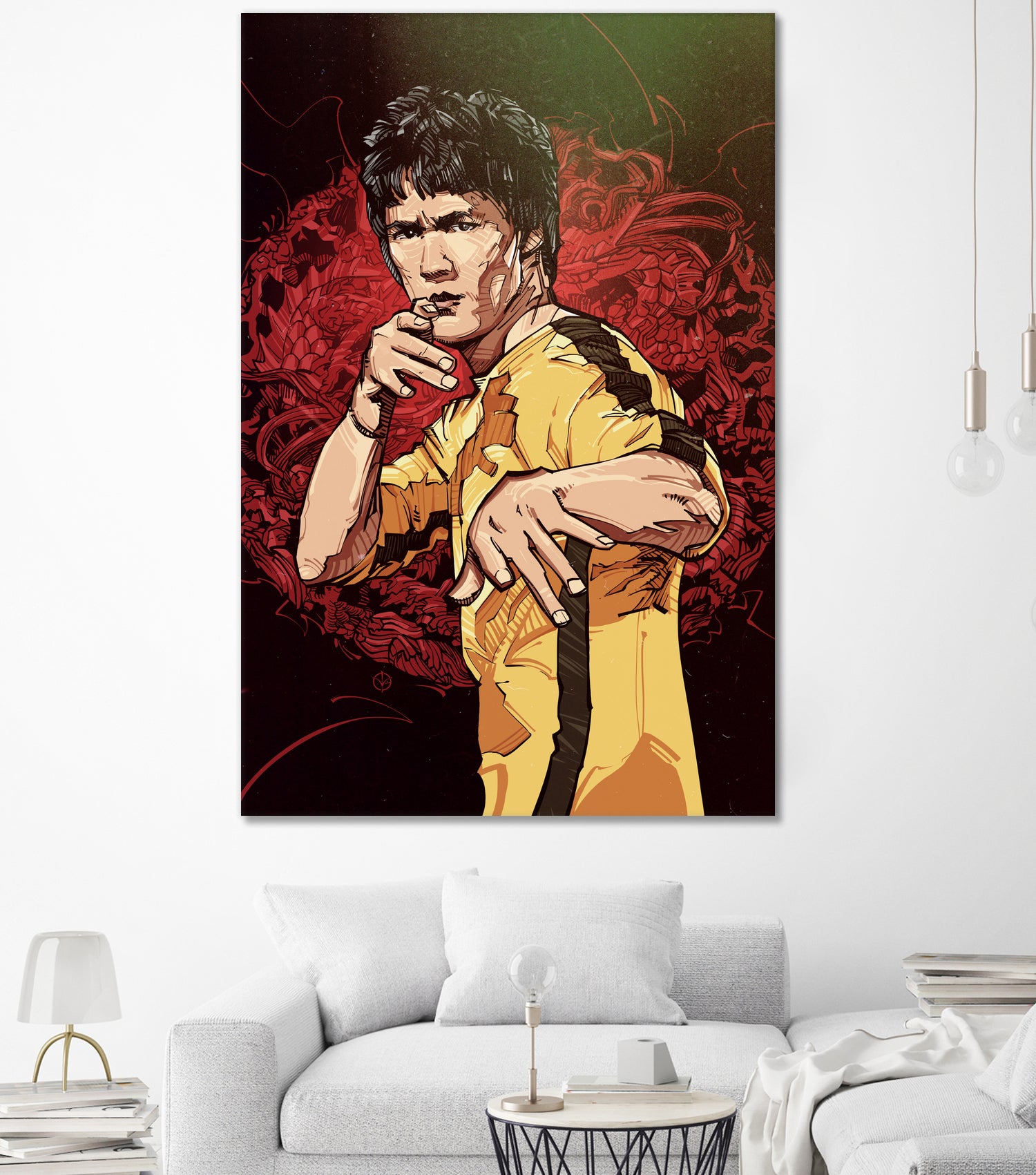 Bruce Lee by Nikita Abakumov on GIANT ART - red digital painting