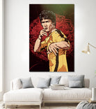 Bruce Lee by Nikita Abakumov on GIANT ART - red digital painting