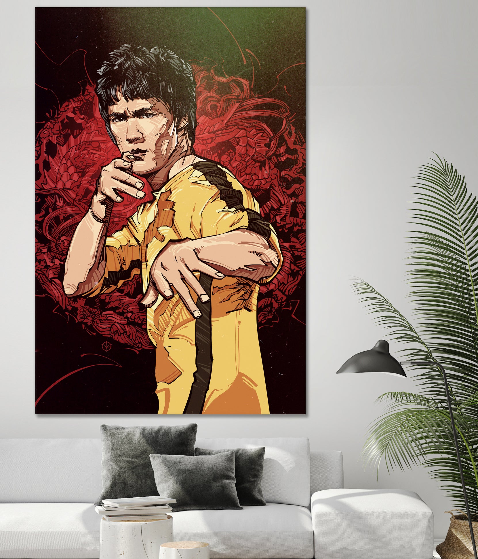 Bruce Lee by Nikita Abakumov on GIANT ART - red digital painting