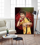 Bruce Lee by Nikita Abakumov on GIANT ART - red digital painting