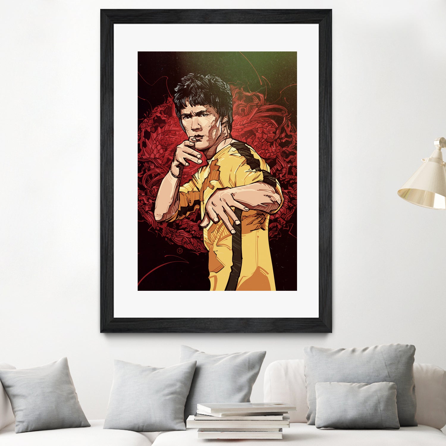 Bruce Lee by Nikita Abakumov on GIANT ART - red digital painting