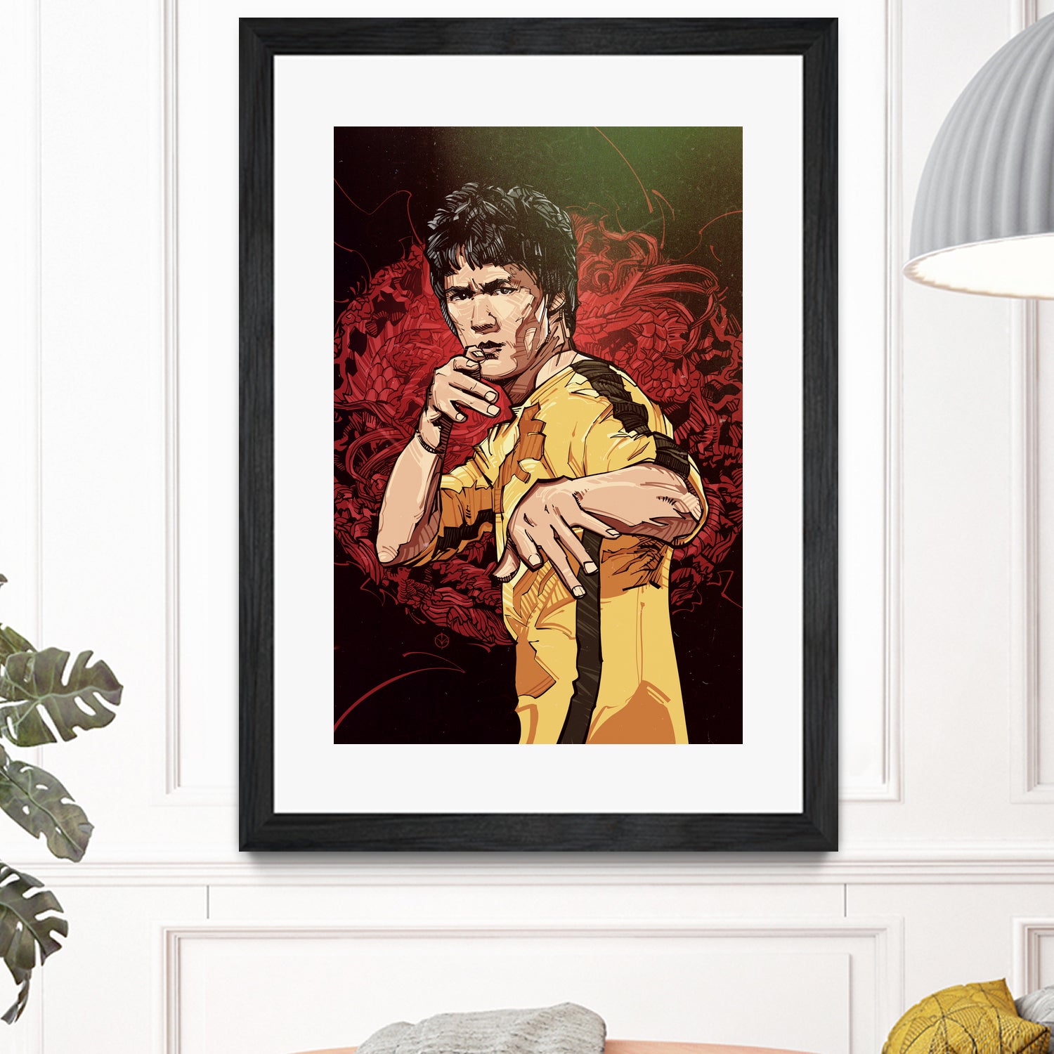 Bruce Lee by Nikita Abakumov on GIANT ART - red digital painting