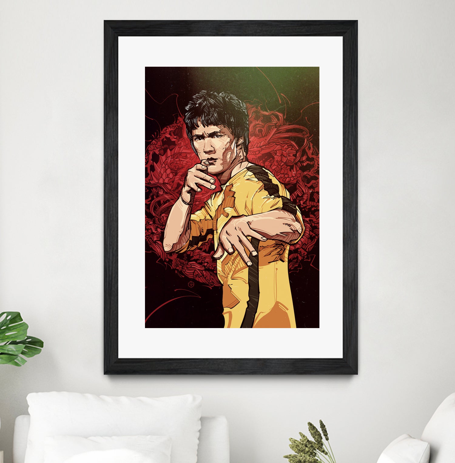 Bruce Lee by Nikita Abakumov on GIANT ART - red digital painting