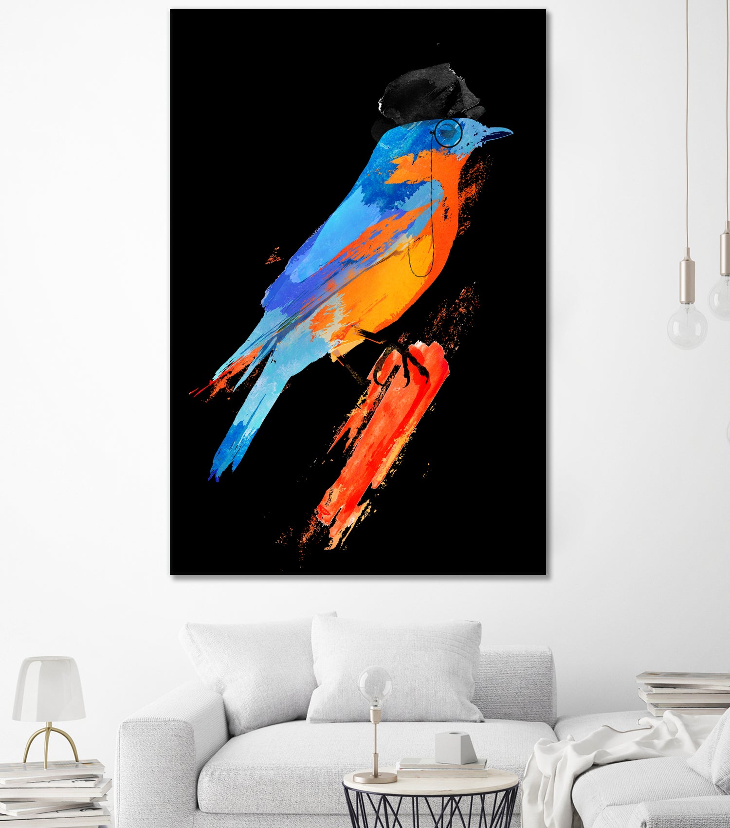 Lord Birdy by Robert Farkas on GIANT ART - blue digital painting