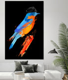 Lord Birdy by Robert Farkas on GIANT ART - blue digital painting