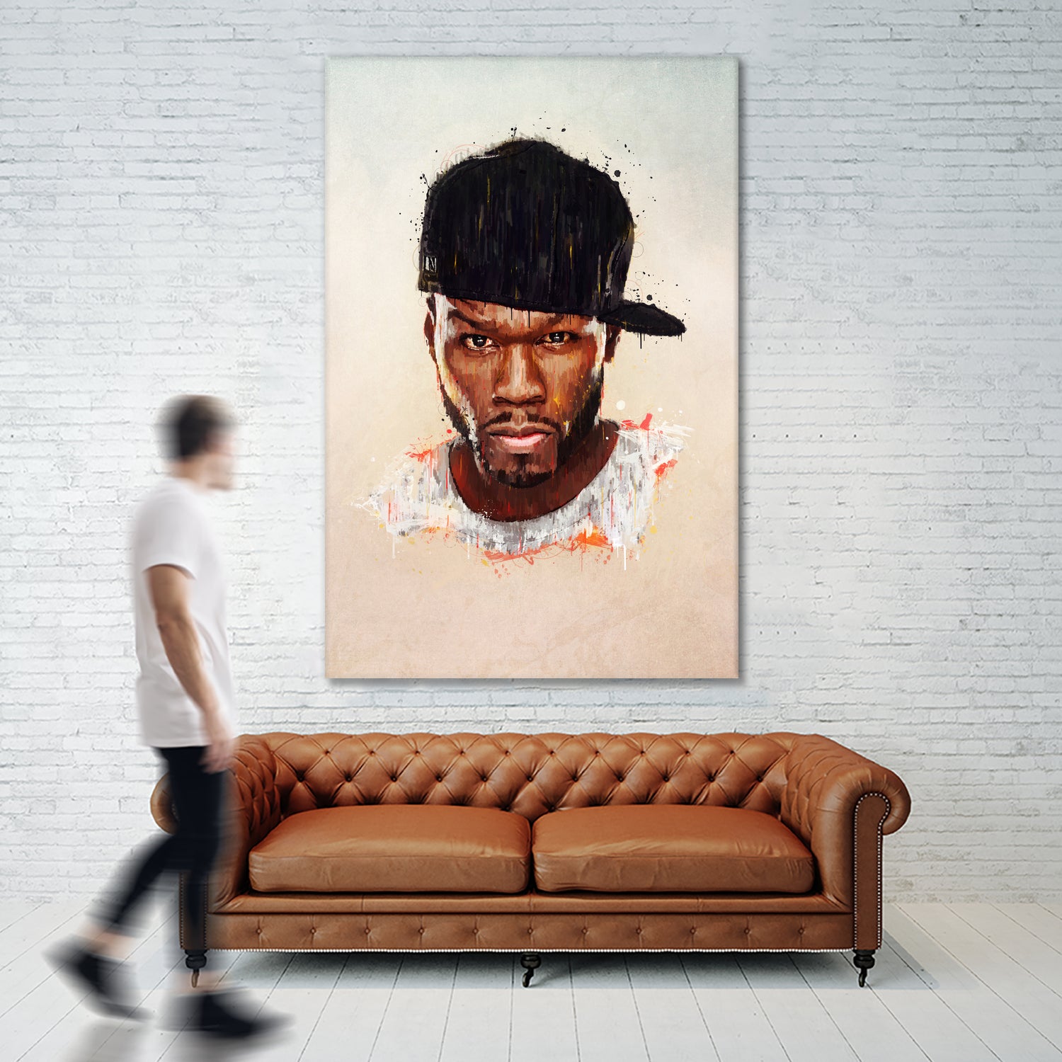 50 Cent by Brandon Spahn on GIANT ART - brown digital painting