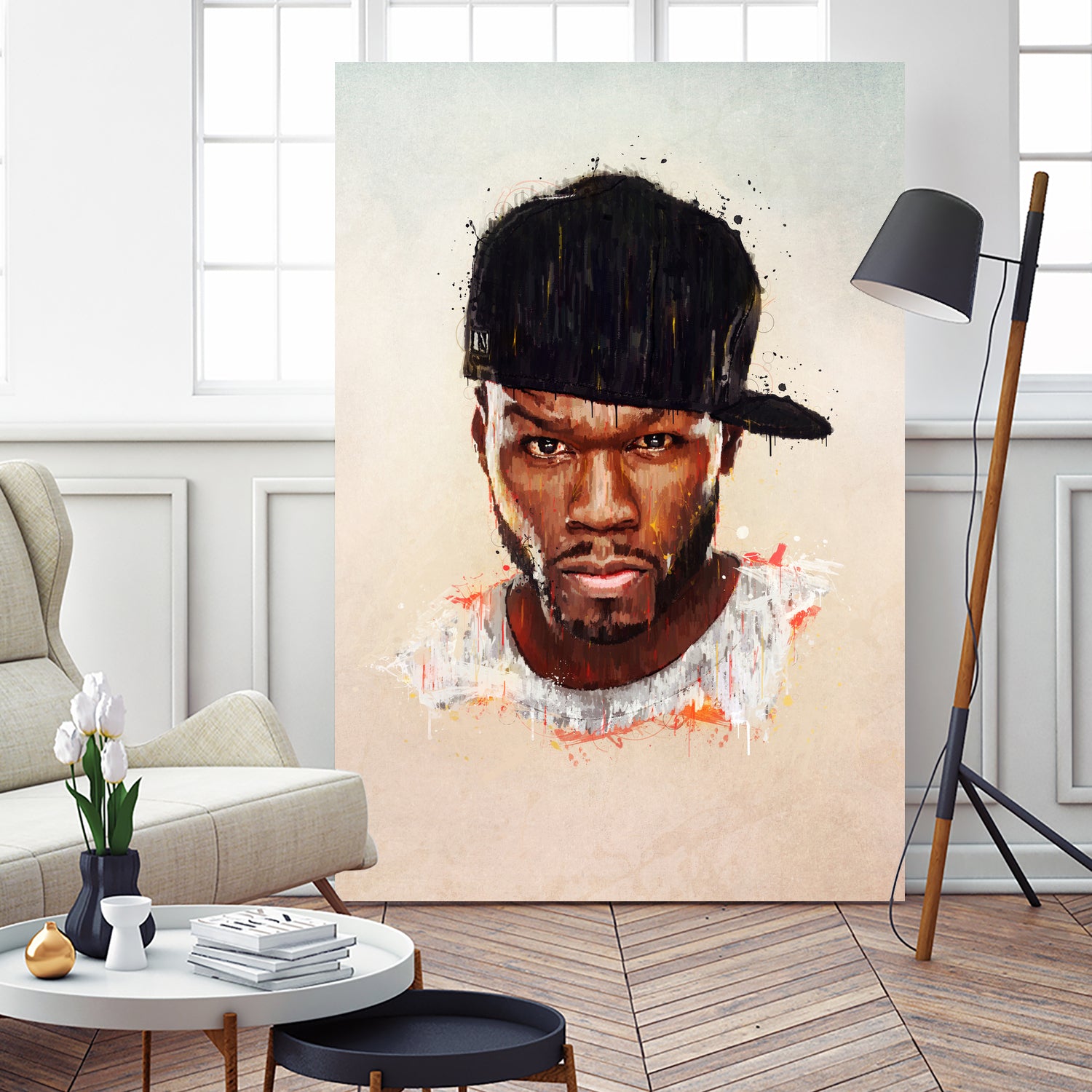 50 Cent by Brandon Spahn on GIANT ART - brown digital painting