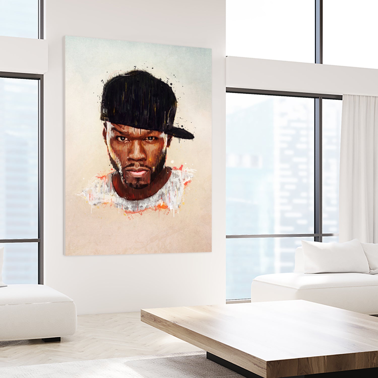 50 Cent by Brandon Spahn on GIANT ART - brown digital painting