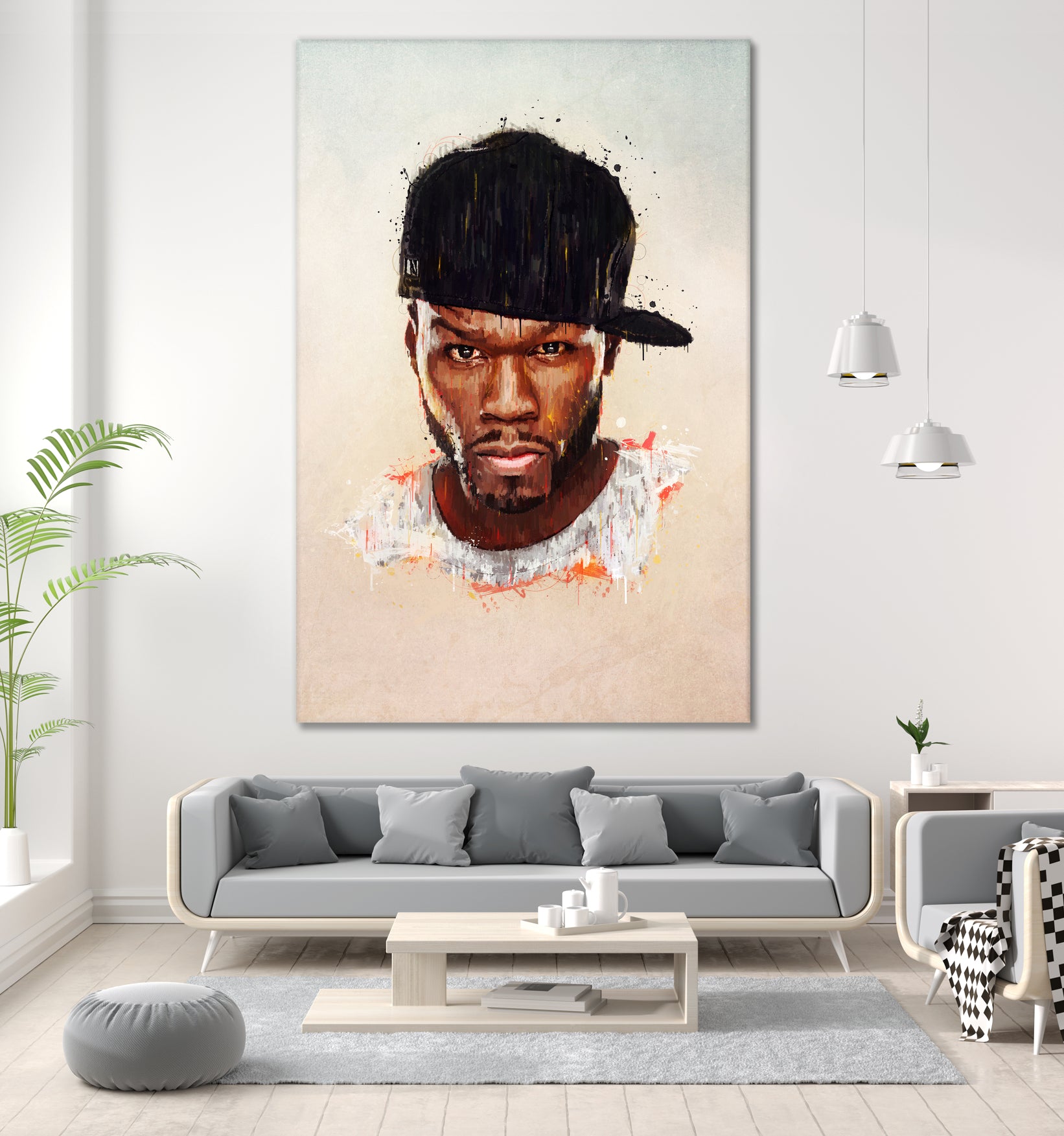 50 Cent by Brandon Spahn on GIANT ART - brown digital painting