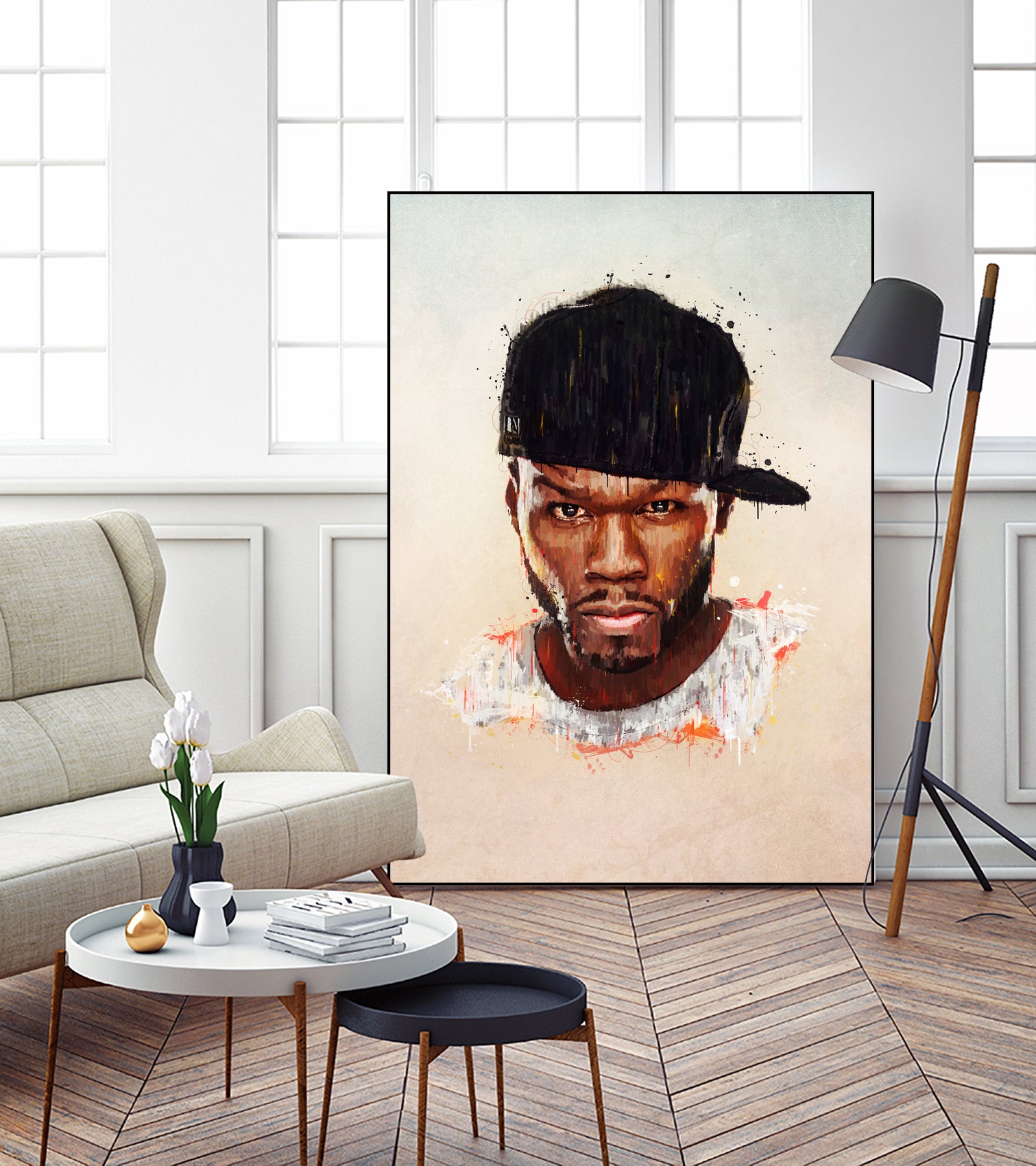 50 Cent by Brandon Spahn on GIANT ART - brown digital painting