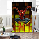 Marvel: Spider-Man Drops By by Dan Avenell on GIANT ART - blue digital painting