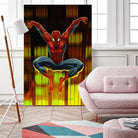 Marvel: Spider-Man Drops By by Dan Avenell on GIANT ART - blue digital painting