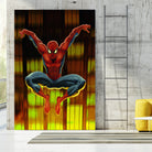 Marvel: Spider-Man Drops By by Dan Avenell on GIANT ART - blue digital painting