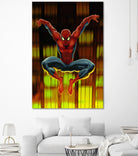 Marvel: Spider-Man Drops By by Dan Avenell on GIANT ART - blue digital painting