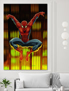 Marvel: Spider-Man Drops By by Dan Avenell on GIANT ART - blue digital painting