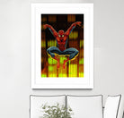 Marvel: Spider-Man Drops By by Dan Avenell on GIANT ART - blue digital painting