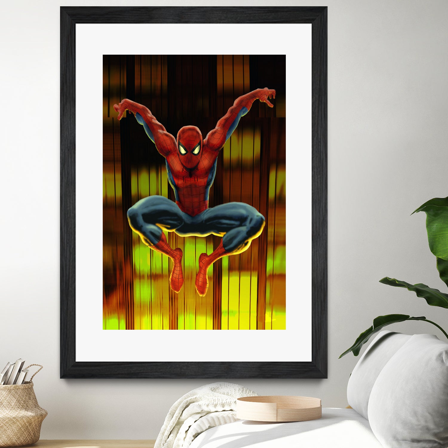 Marvel: Spider-Man Drops By by Dan Avenell on GIANT ART - blue digital painting