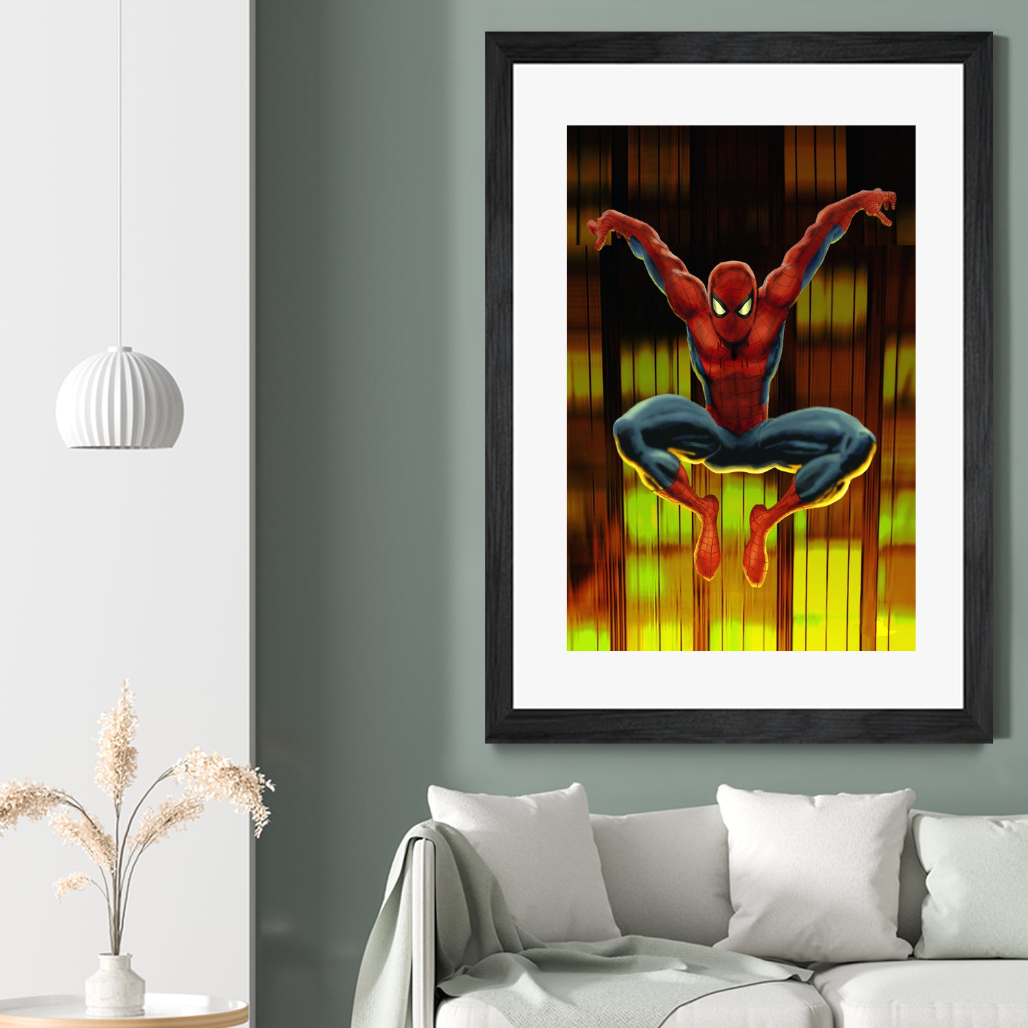 Marvel: Spider-Man Drops By by Dan Avenell on GIANT ART - blue digital painting