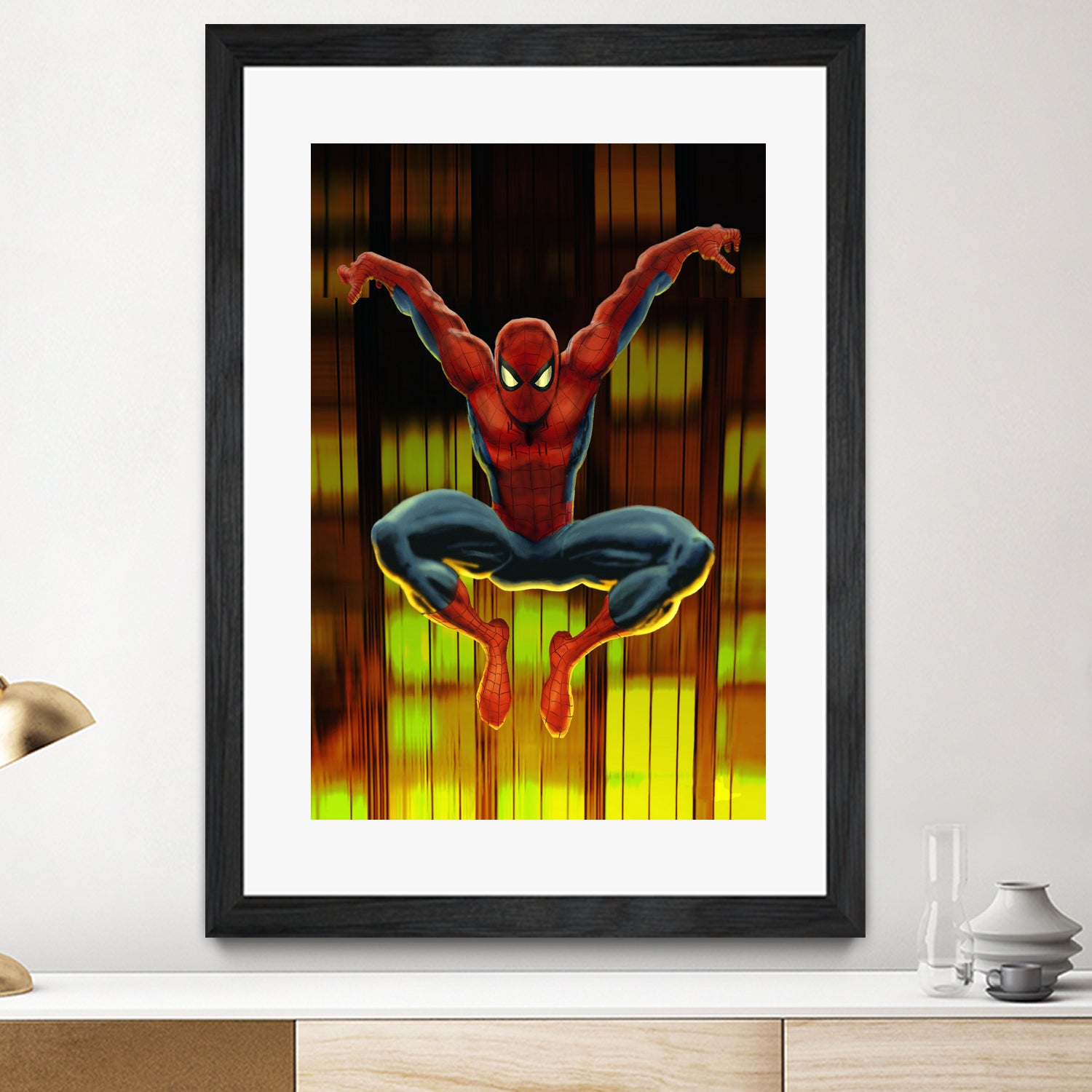 Marvel: Spider-Man Drops By by Dan Avenell on GIANT ART - blue digital painting