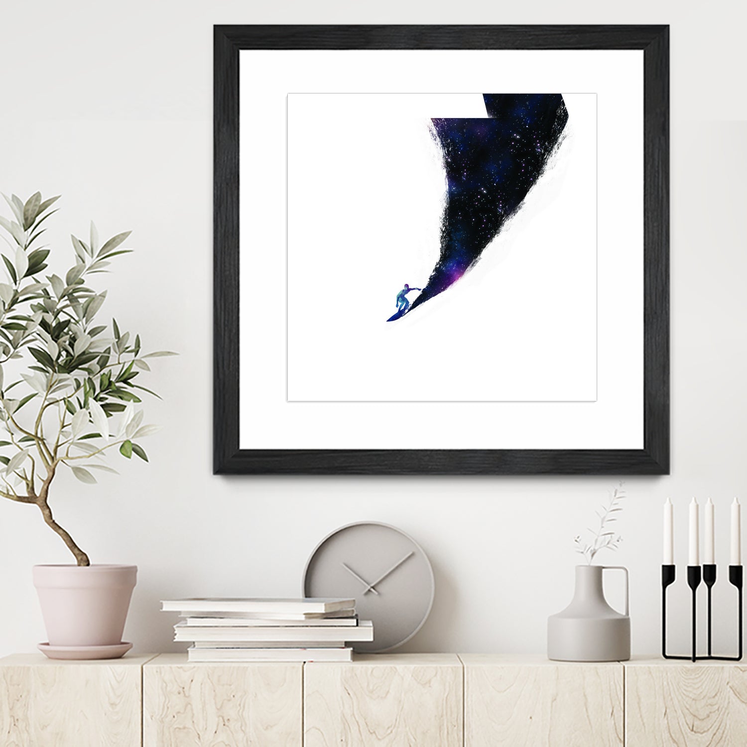 Surfin' in the universe by Robert Farkas on GIANT ART - fuchsia digital painting