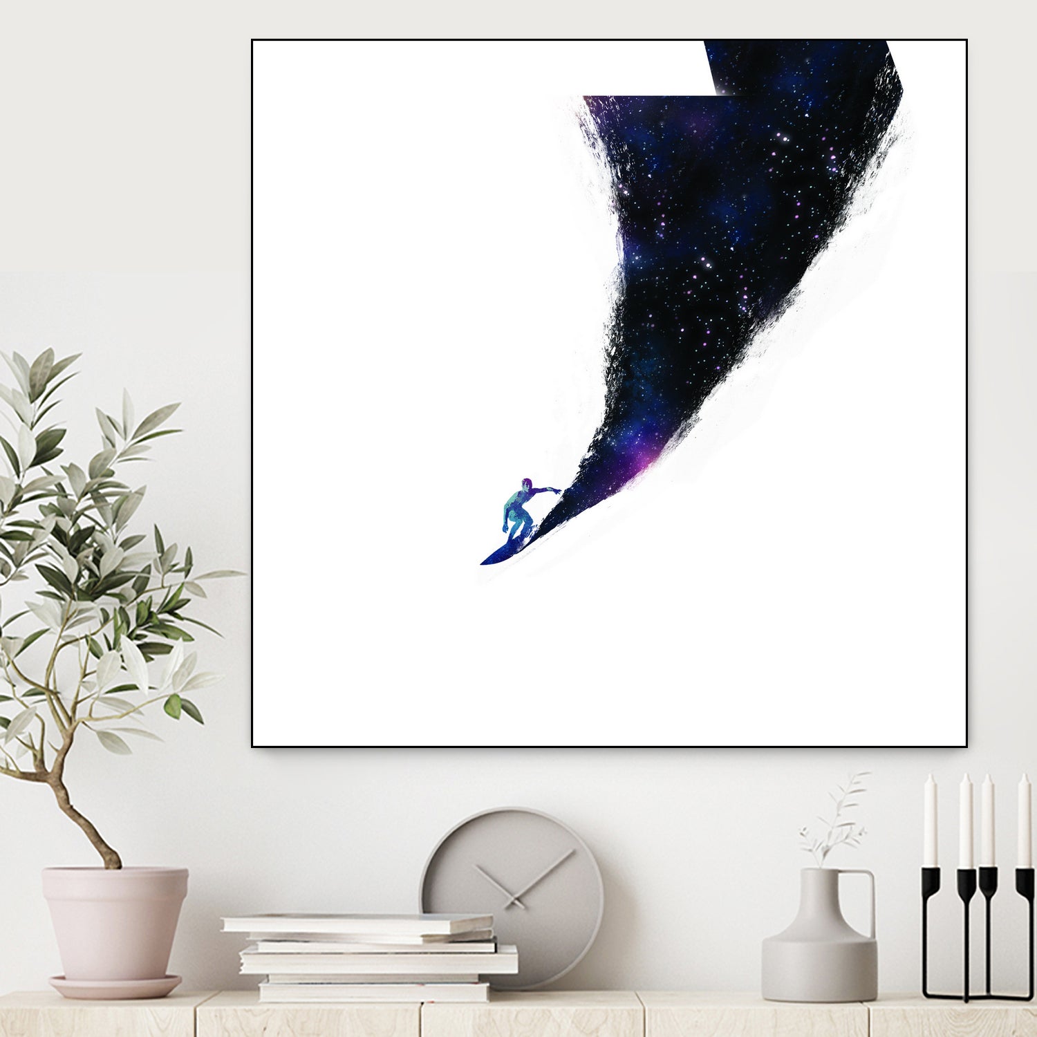 Surfin' in the universe by Robert Farkas on GIANT ART - fuchsia digital painting