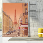 Eiffel Tower Paris by Steve Ash on GIANT ART - yellow digital painting