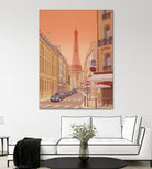 Eiffel Tower Paris by Steve Ash on GIANT ART - yellow digital painting