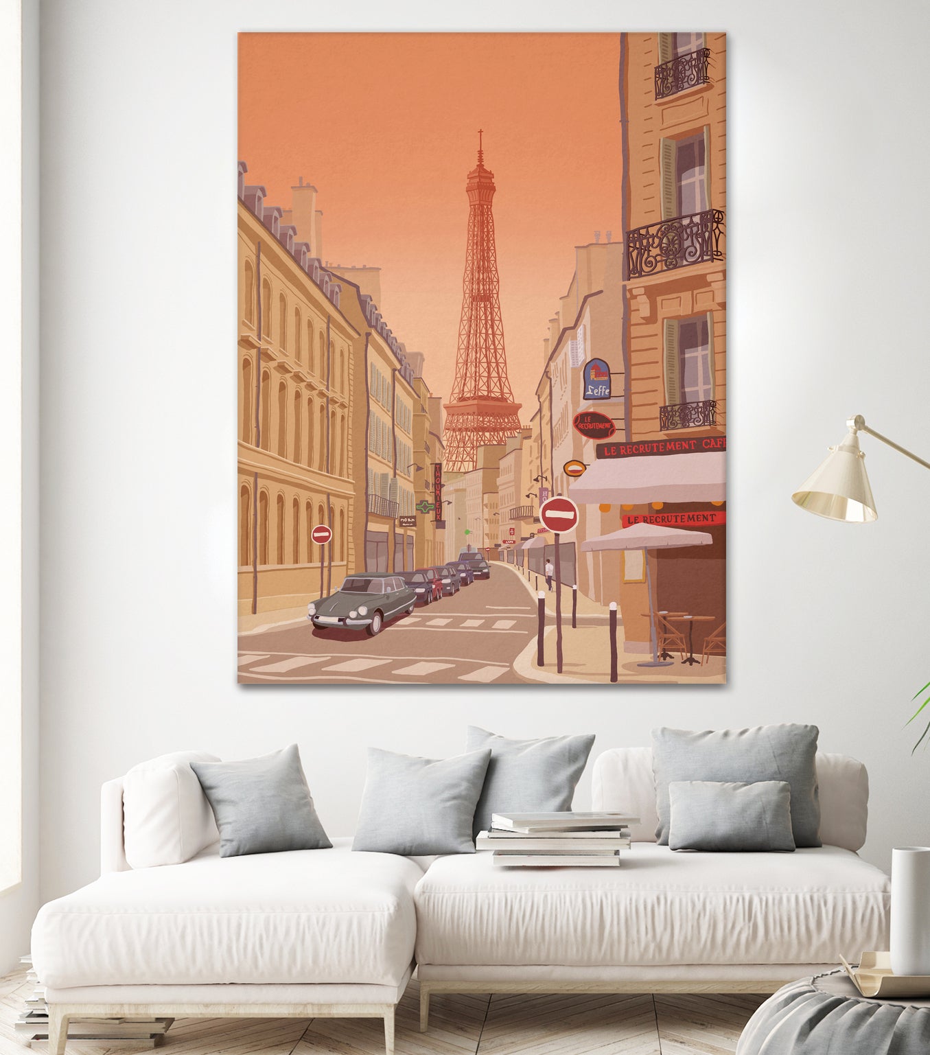 Eiffel Tower Paris by Steve Ash on GIANT ART - yellow digital painting