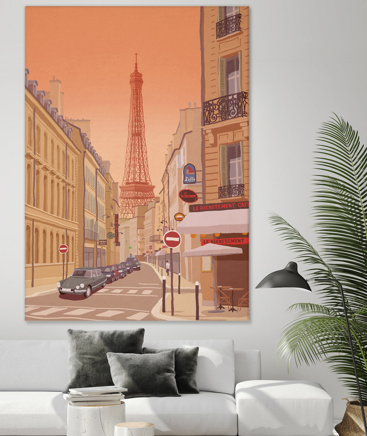 Eiffel Tower Paris by Steve Ash on GIANT ART - yellow digital painting