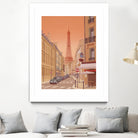 Eiffel Tower Paris by Steve Ash on GIANT ART - yellow digital painting