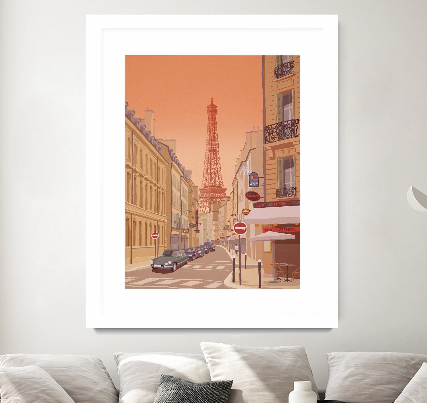 Eiffel Tower Paris by Steve Ash on GIANT ART - yellow digital painting