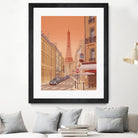 Eiffel Tower Paris by Steve Ash on GIANT ART - yellow digital painting