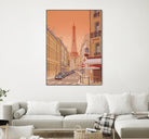 Eiffel Tower Paris by Steve Ash on GIANT ART - yellow digital painting