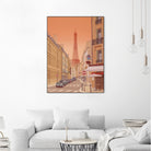 Eiffel Tower Paris by Steve Ash on GIANT ART - yellow digital painting