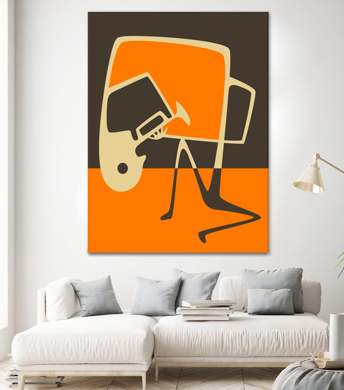 The Blues' Horn by Jazzberry Blue on GIANT ART - orange vector illustration