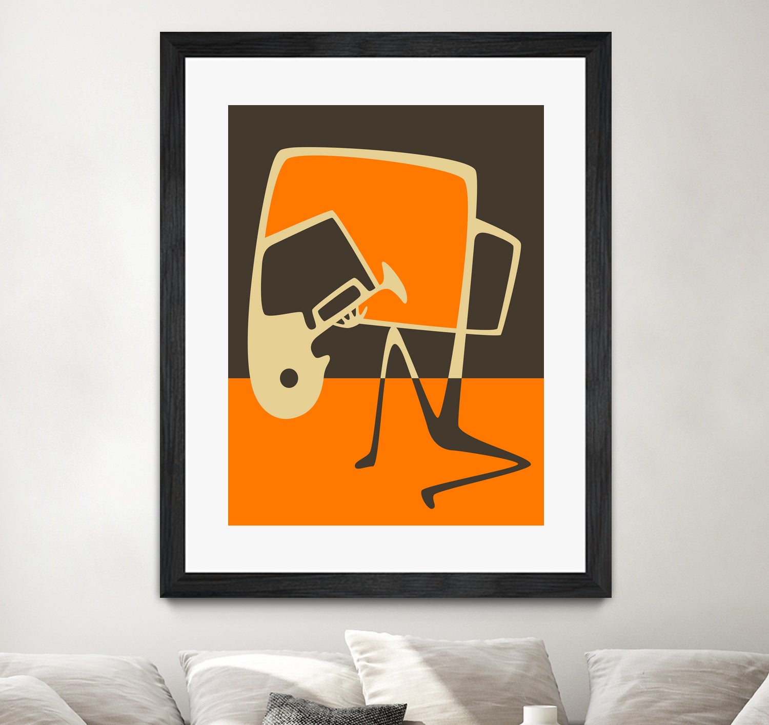 The Blues' Horn by Jazzberry Blue on GIANT ART - orange vector illustration