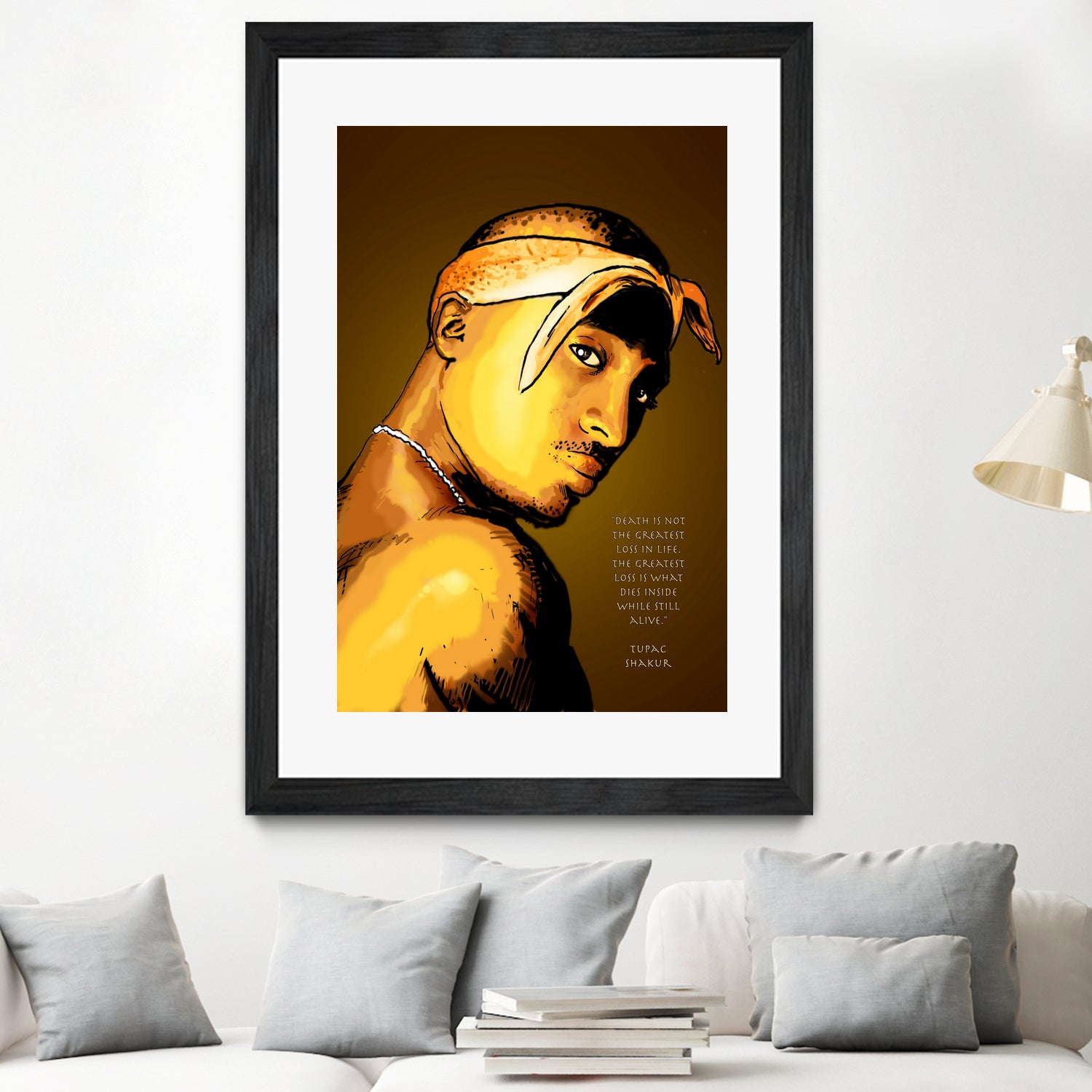 Tupac Shakur by Dan Avenell on GIANT ART - yellow digital painting