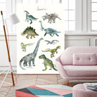 Dinosaurs by Amy Hamilton on GIANT ART - green mixed media