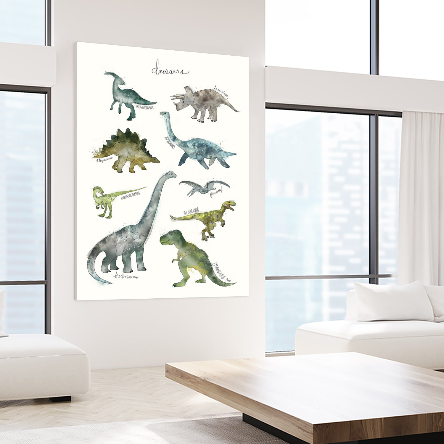 Dinosaurs by Amy Hamilton on GIANT ART - green mixed media