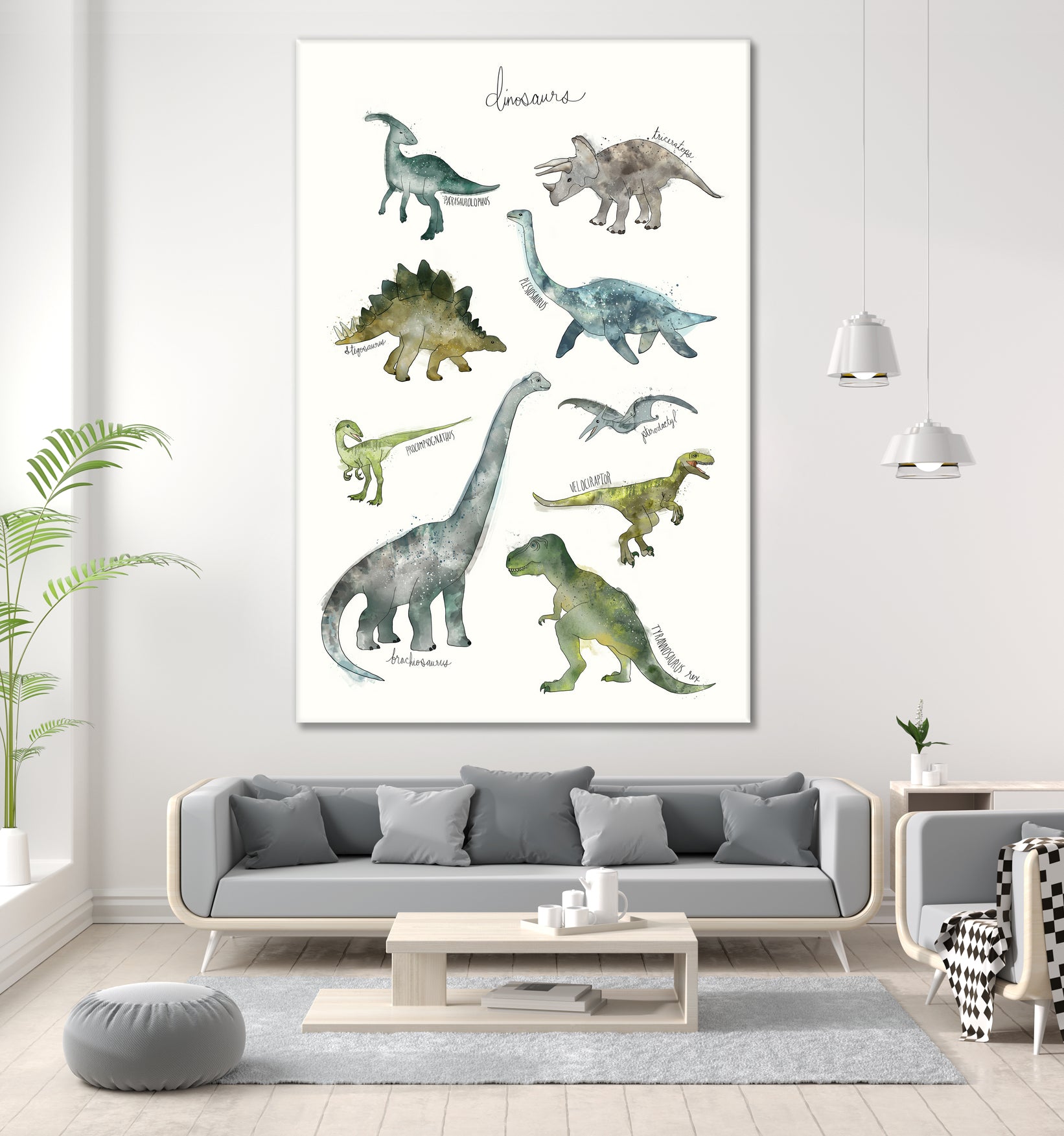 Dinosaurs by Amy Hamilton on GIANT ART - green mixed media