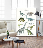 Dinosaurs by Amy Hamilton on GIANT ART - green mixed media