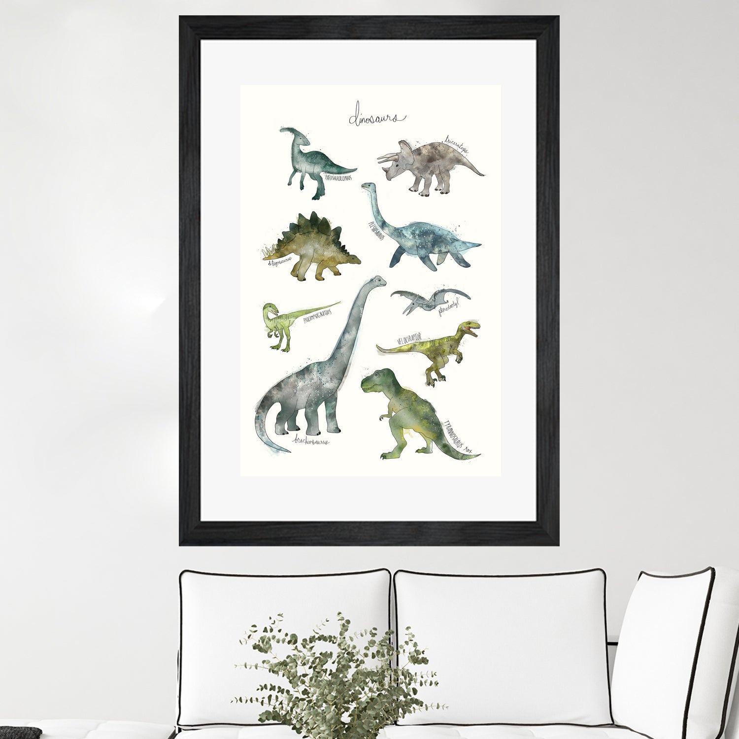 Dinosaurs by Amy Hamilton on GIANT ART - green mixed media