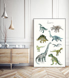 Dinosaurs by Amy Hamilton on GIANT ART - green mixed media