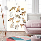 Foxes by Amy Hamilton on GIANT ART - brown mixed media