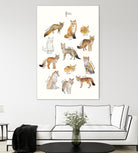 Foxes by Amy Hamilton on GIANT ART - brown mixed media